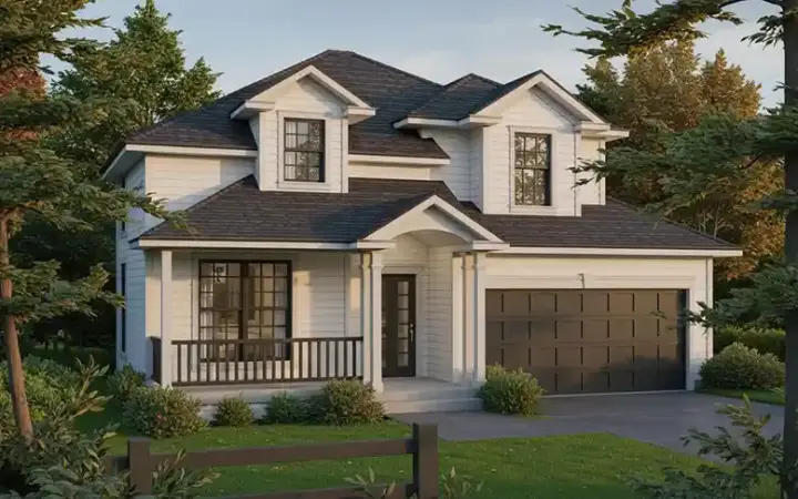 Traditional house plans 1-263 - front exterior, 2,216 sq ft, 4 bed, 2 bath house plans | Monster House Plans