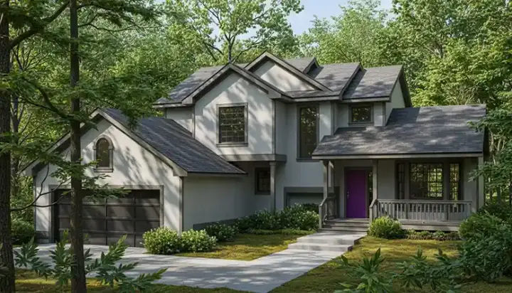Traditional house plans 1-268 - front exterior, 1,637 sq ft, 3 bed, 2 bath house plans | Monster House Plans