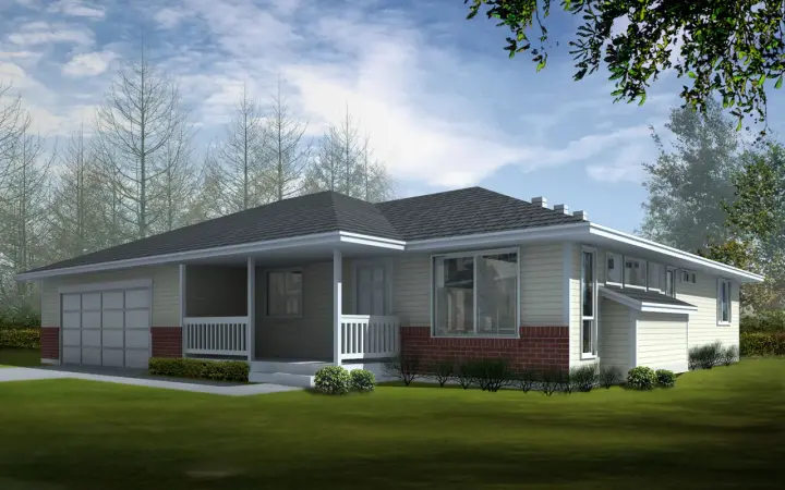 Traditional house plans 1-270 - front exterior, 1,199 sq ft, 2 bed, 2 bath house plans | Monster House Plans