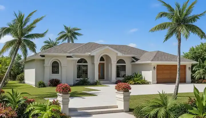 Mediterranean house plans 1-272 - front exterior, 2,710 sq ft, 4 bed, 2 bath house plans | Monster House Plans