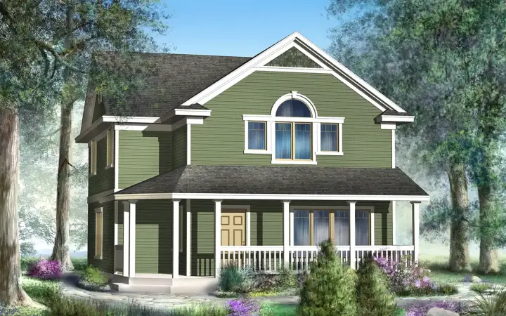 Craftsman house plans 1-279 - front exterior, 1,649 sq ft, 4 bed, 2 bath house plans | Monster House Plans