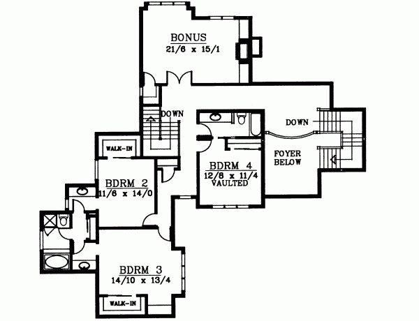 Upper/Second Floor Plan: 1-298