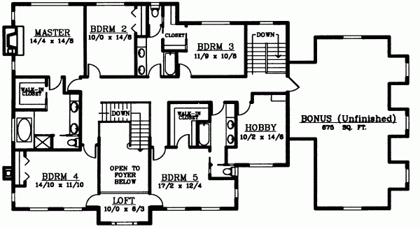 Upper/Second Floor Plan: 1-300