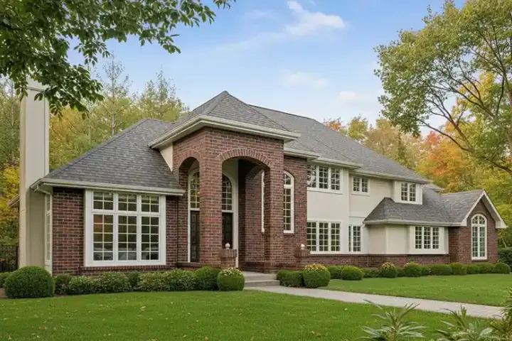 European house plans 1-301 - front exterior, 4,209 sq ft, 4 bed, 3 bath house plans | Monster House Plans