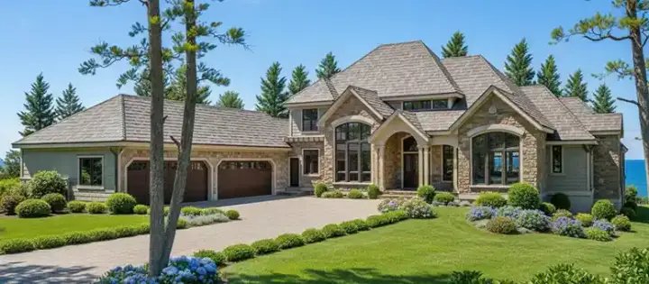 Craftsman house plans 1-302 - front exterior, 5,101 sq ft, 4 bed, 3 bath house plans | Monster House Plans