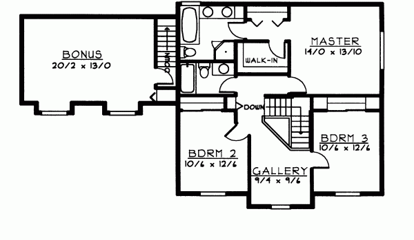 Upper/Second Floor Plan: 1-306