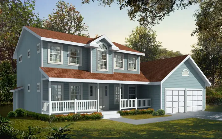 Country house plans 1-315 - front exterior, 1,676 sq ft, 3 bed, 2 bath house plans | Monster House Plans