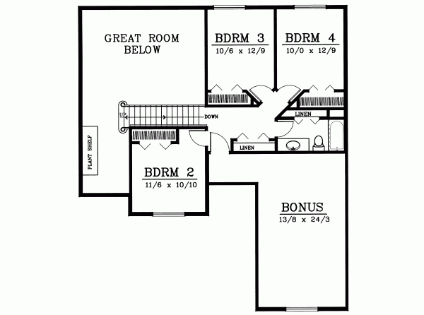 Upper/Second Floor Plan: 1-316