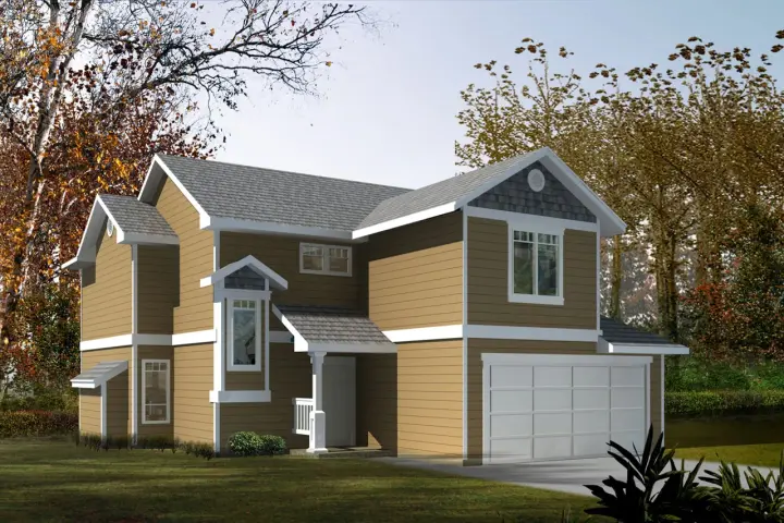 Craftsman house plans 1-322 - front exterior, 1,451 sq ft, 3 bed, 2 bath house plans | Monster House Plans