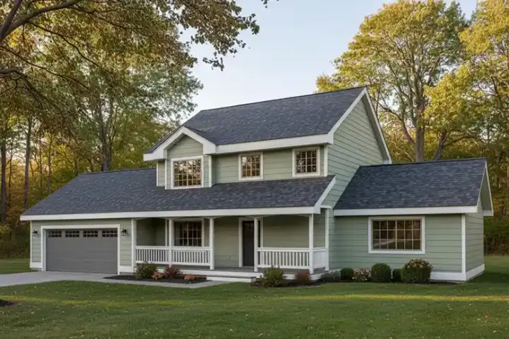 Country house plans 1-325 - front exterior, 1,727 sq ft, 4 bed, 2 bath house plans | Monster House Plans