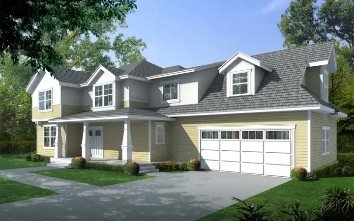 Craftsman house plans 1-327 - front exterior, 3,103 sq ft, 4 bed, 2 bath house plans | Monster House Plans