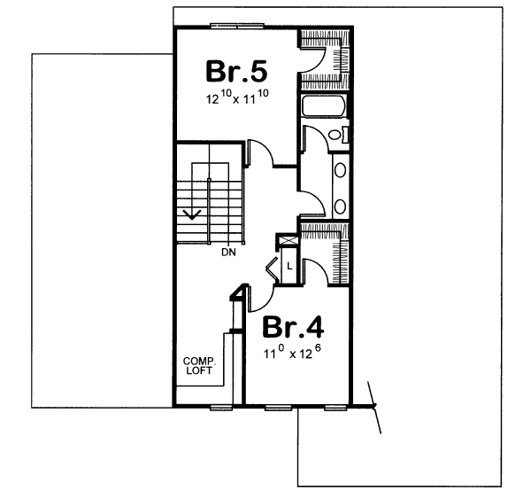 Upper/Second Floor Plan: 10-1034