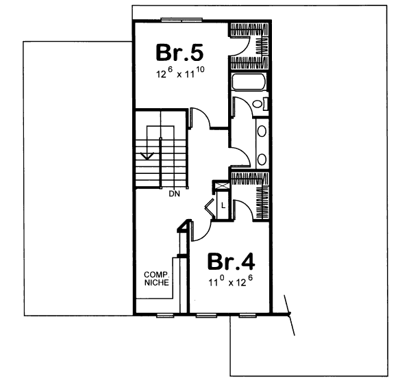 Upper/Second Floor Plan: 10-1036