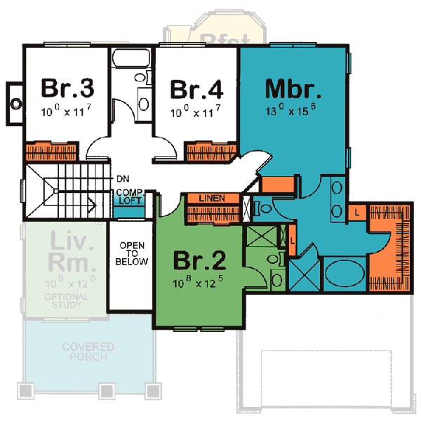 Upper/Second Floor Plan: 10-1045