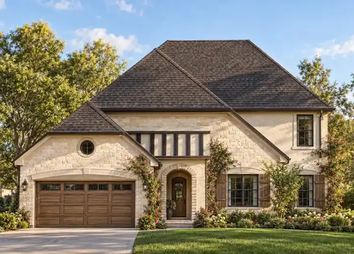 European house plans 10-1047 - front exterior, 2,593 sq ft, 5 bed, 3 bath house plans | Monster House Plans