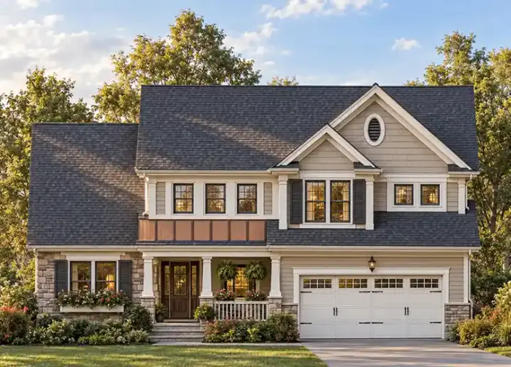 Traditional house plans 10-1050 - front exterior, 2,218 sq ft, 4 bed, 2 bath house plans | Monster House Plans