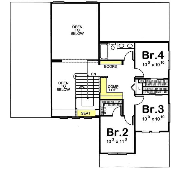 Upper/Second Floor Plan: 10-1050