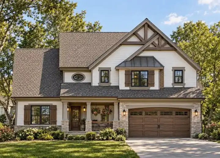 French Country house plans 10-1051 - front exterior, 2,265 sq ft, 4 bed, 3 bath house plans | Monster House Plans