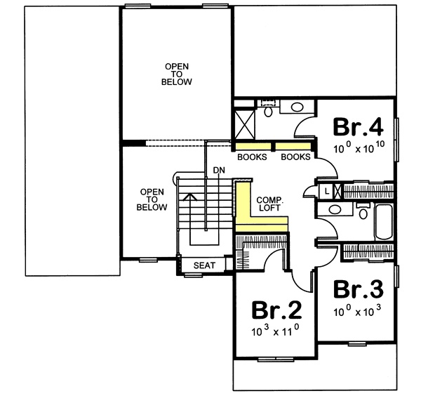 Upper/Second Floor Plan: 10-1051