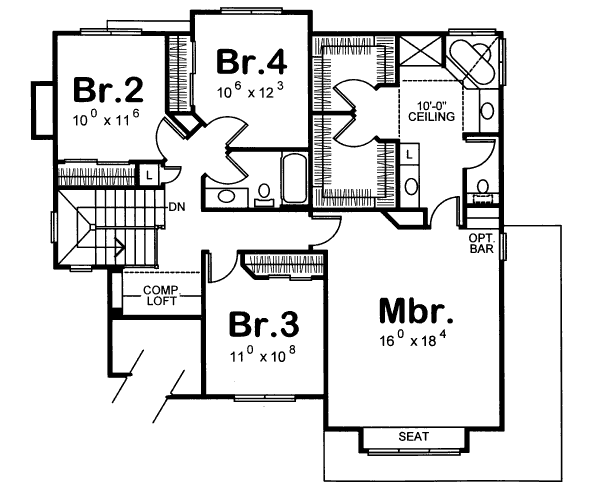 Upper/Second Floor Plan: 10-1055