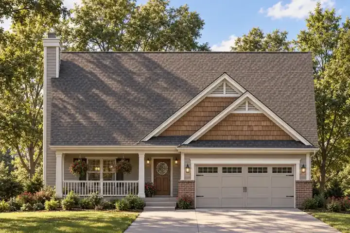 Country house plans 10-1061 - front exterior, 1,809 sq ft, 4 bed, 3 bath house plans | Monster House Plans