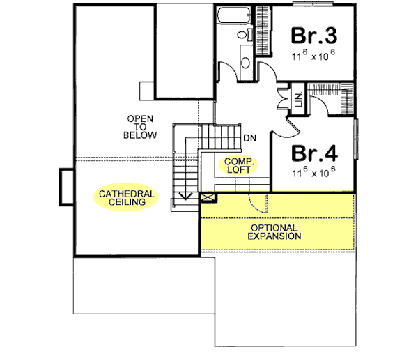 Upper/Second Floor Plan: 10-1061