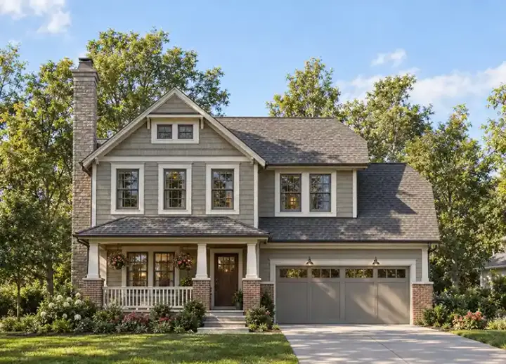 Craftsman house plans 10-1065 - front exterior, 1,634 sq ft, 3 bed, 2 bath house plans | Monster House Plans