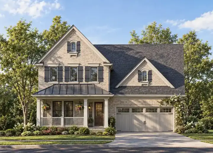 French Country house plans 10-1082 - front exterior, 1,560 sq ft, 3 bed, 2 bath house plans | Monster House Plans
