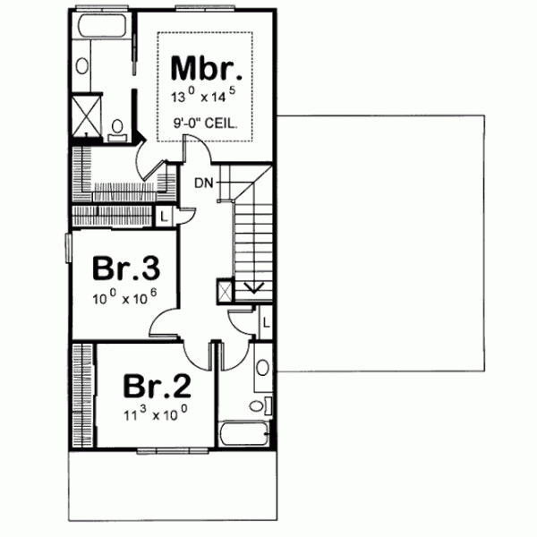 Upper/Second Floor Plan: 10-1086