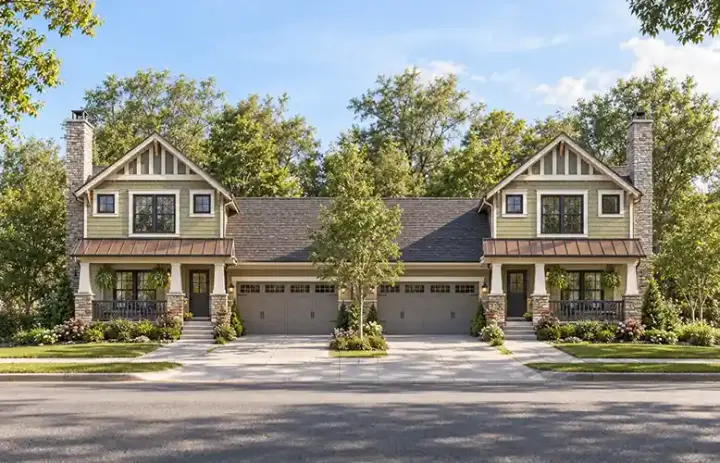 Craftsman house plans 10-1095 - front exterior, 2,946 sq ft, 6 bed, 4 bath house plans | Monster House Plans
