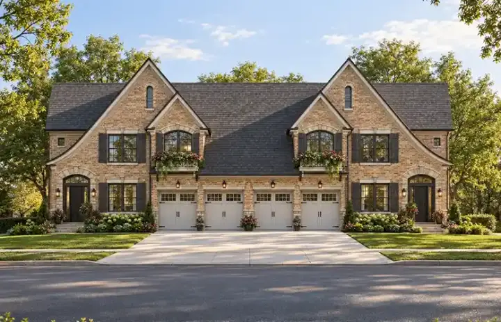 French Country house plans 10-1103 - front exterior, 4,102 sq ft, 6 bed, 4 bath house plans | Monster House Plans