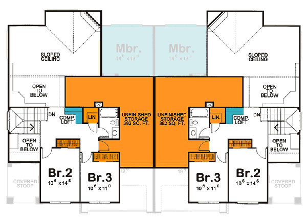 Upper/Second Floor Plan: 10-1104