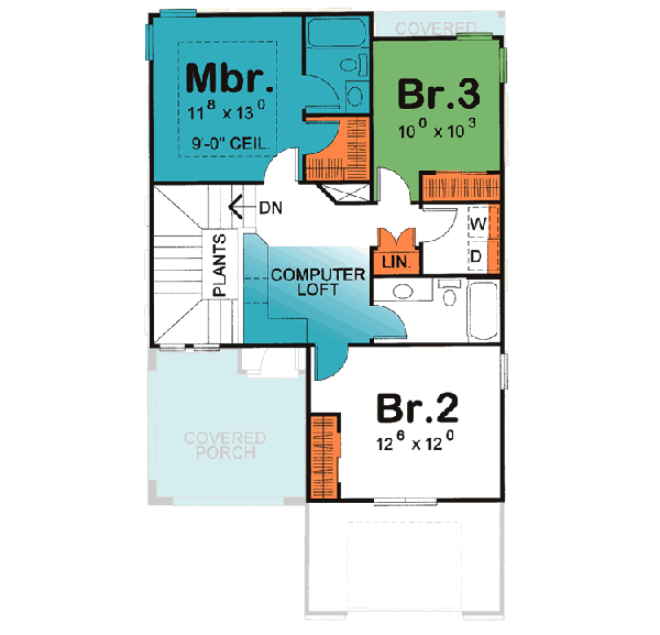 Upper/Second Floor Plan: 10-1112