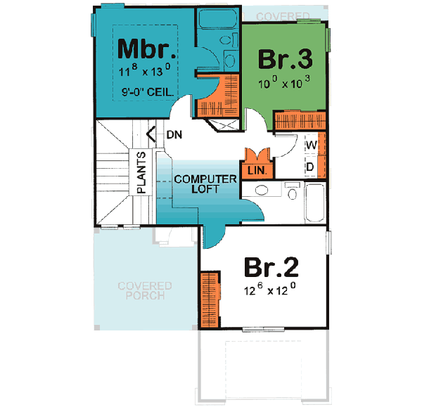 Upper/Second Floor Plan: 10-1114