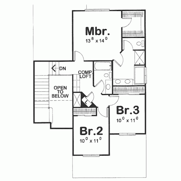 Upper/Second Floor Plan: 10-1116