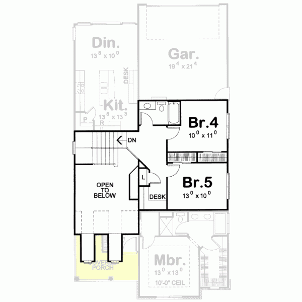 Upper/Second Floor Plan: 10-1121