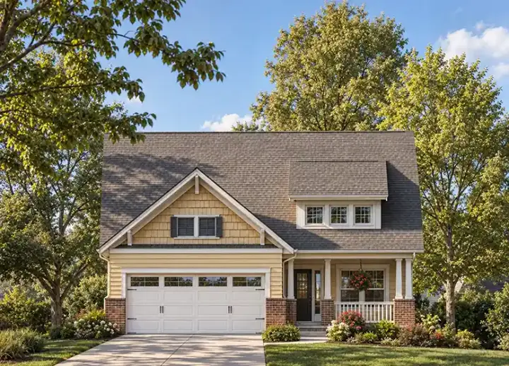 Craftsman house plans 10-1125 - front exterior, 1,617 sq ft, 3 bed, 2 bath house plans | Monster House Plans