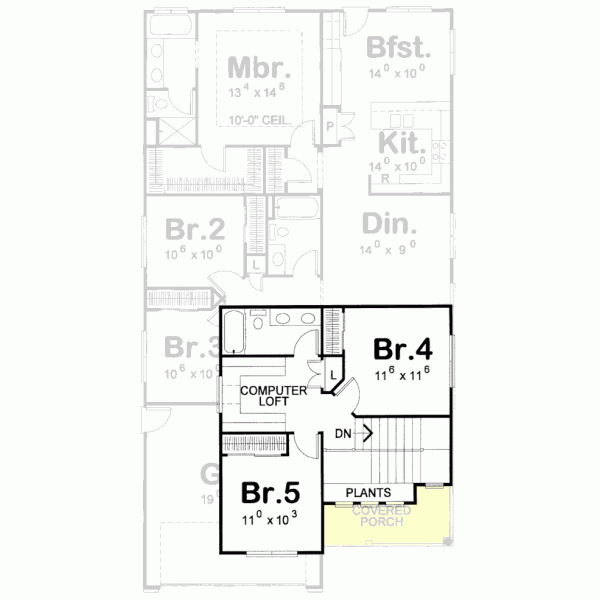 Upper/Second Floor Plan: 10-1126