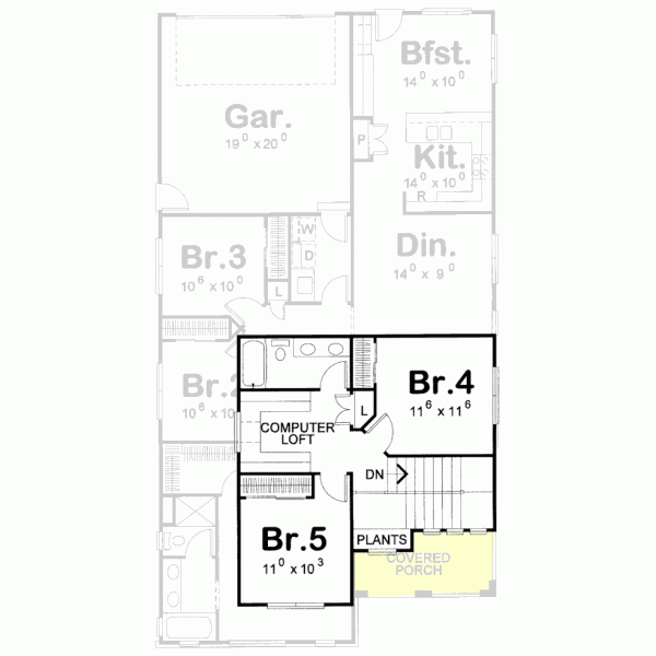 Upper/Second Floor Plan: 10-1128