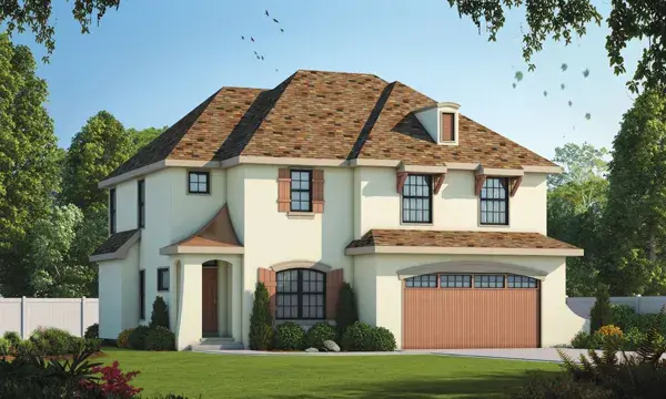 European house plans 10-1137 - front exterior, 2,301 sq ft, 4 bed, 2 bath house plans | Monster House Plans