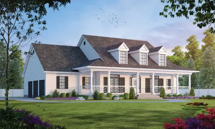 Modern Farmhouse house plans 10-1194 - front exterior, 3,072 sq ft, 4 bed, 3 bath house plans | Monster House Plans