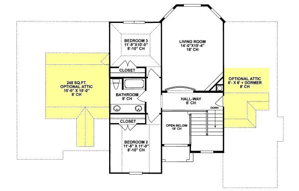 Upper/Second Floor Plan: 10-1202