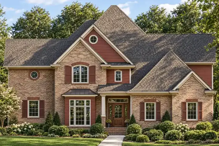 Traditional house plans 10-1214 - front exterior, 2,830 sq ft, 4 bed, 3 bath house plans | Monster House Plans