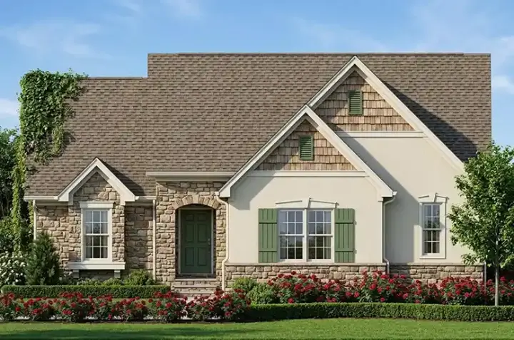 French Country house plans 10-1328 - front exterior, 1,789 sq ft, 2 bed, 2 bath house plans | Monster House Plans