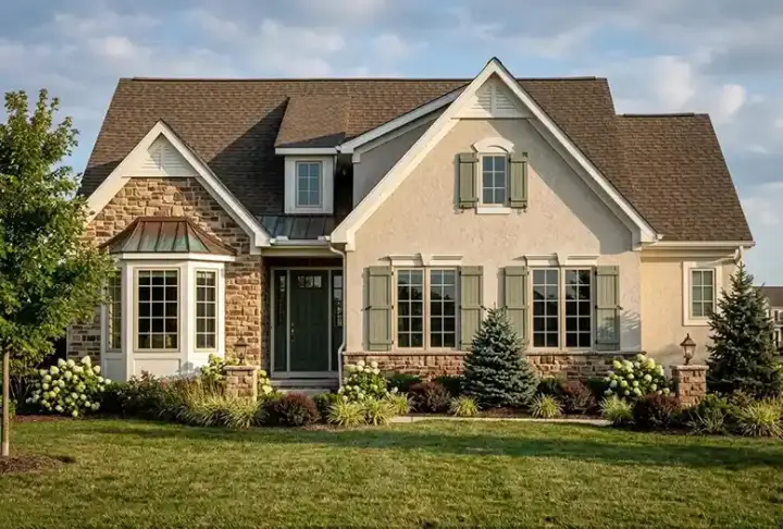 French Country house plans 10-1333 - front exterior, 1,612 sq ft, 2 bed, 2 bath house plans | Monster House Plans