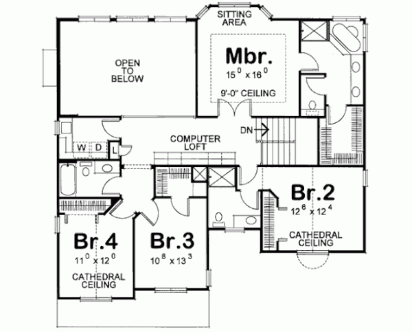 Upper/Second Floor Plan: 10-1350