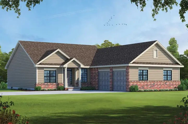Traditional house plans 10-1385 - front exterior, 1,837 sq ft, 3 bed, 2 bath house plans | Monster House Plans
