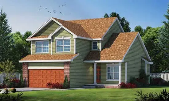 Traditional house plans 10-1395 - front exterior, 1,840 sq ft, 3 bed, 2 bath house plans | Monster House Plans