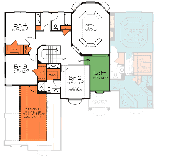 Upper/Second Floor Plan: 10-1400