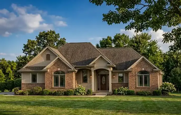 Traditional house plans 10-1409 - front exterior, 1,672 sq ft, 3 bed, 2 bath house plans | Monster House Plans